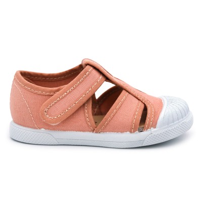 Girls textile sandals TOKOLATE 4023-01 - Rubber toe cap