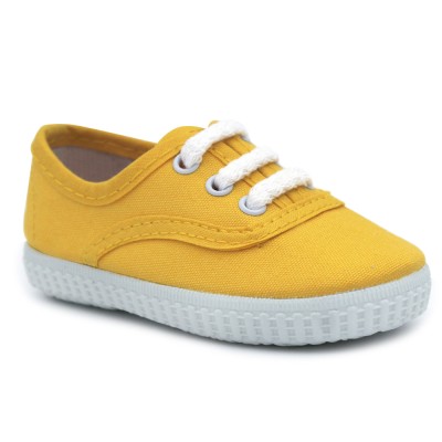 Yellow canvas shoes HERMI LZ400 - Made in Spain