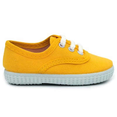 Yellow canvas shoes HERMI LZ400 - Laces