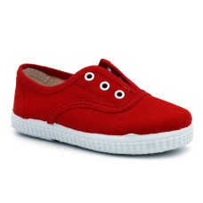 RED elastic canvas shoes HERMI LZ402