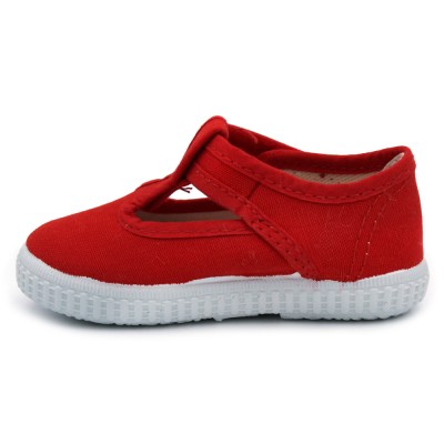 Boys velcro t-strap shoes HERMI LZ401 - Red