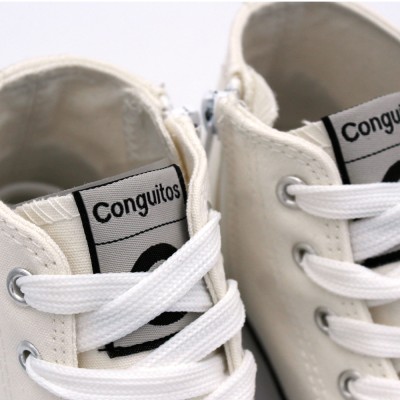 Zapatillas altas blancas CONGUITOS 283084 - Detalles