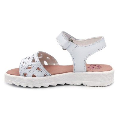 Girls white leather sandals PABLOSKY 430600