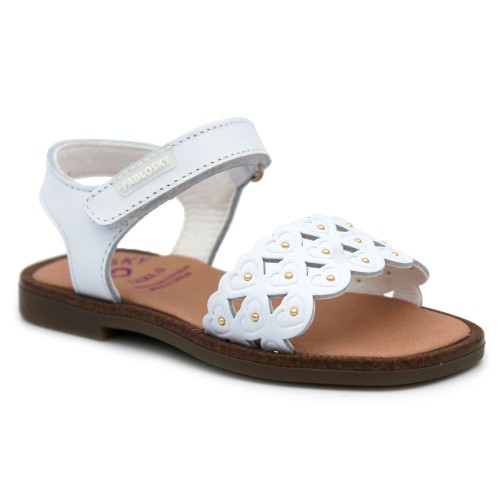 Girls white sandals PABLOSKY 427400 - Adherent strap