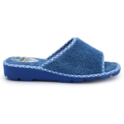 Zapatillas de casa mujer toalla V1235PA - Azul