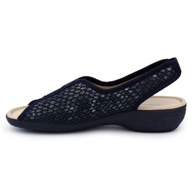 Women's elastic comfort sandals BEREVERE V4305 - Navy