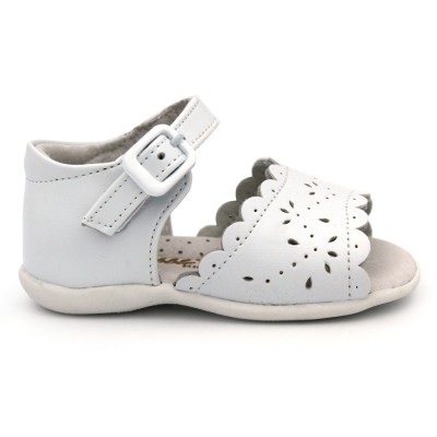 Girls white leather sandals BUBBLE KIDS 1898