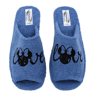 LOVE towel slippers NATALIA GIL 3040 - Blue