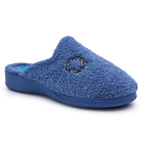 Women wedge towel slippers NATALIA GIL 8050 - Blue
