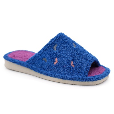 Heart towel slippers HERMI CH820 - Blue
