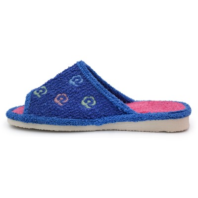 Floral towel slippers HERMI CH625 - Blue